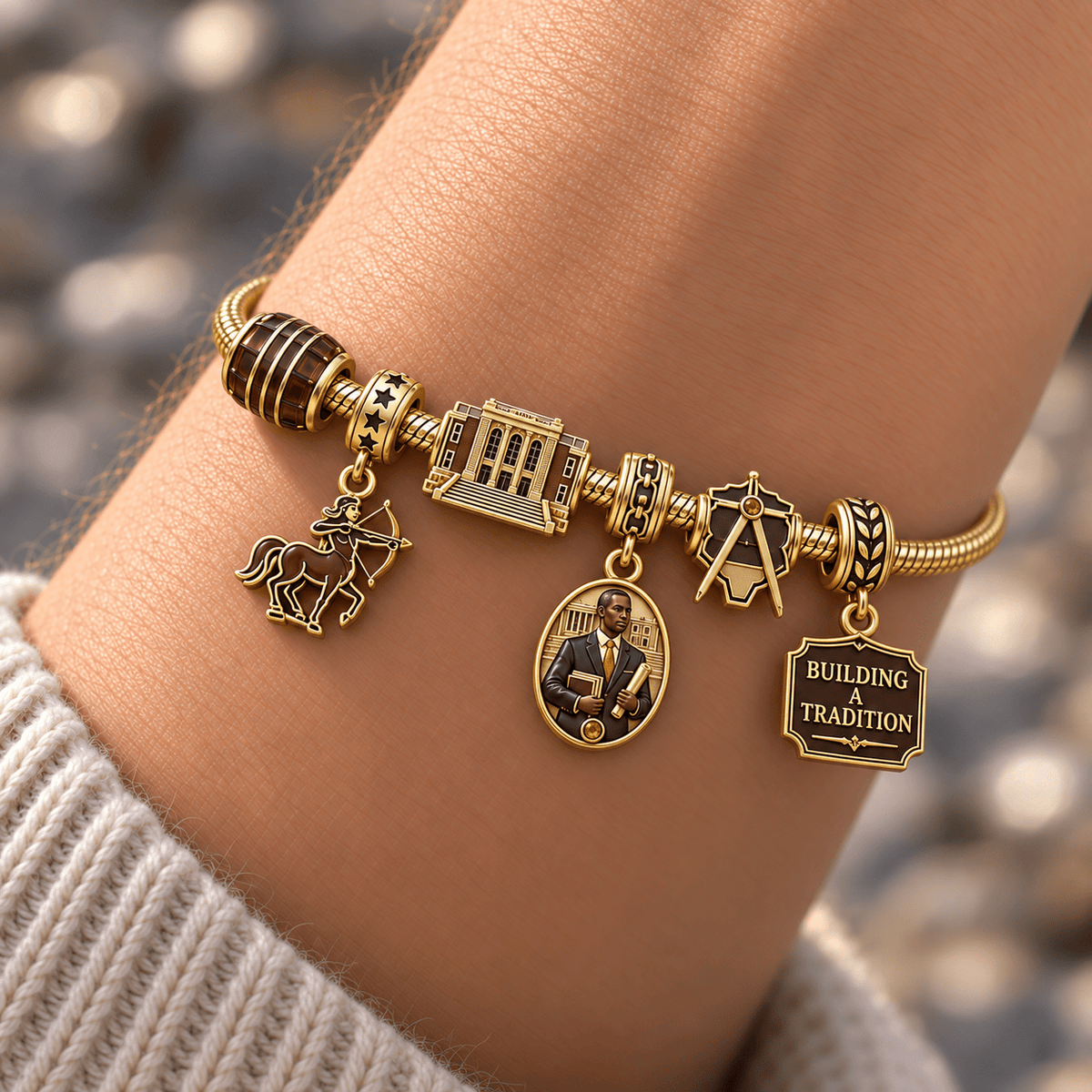 IPT Gold Charm Bracelet Set HQH