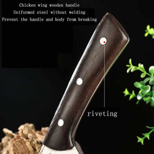 2026 New Model Japanese Stainless Steel Hammered Kitchen Knife, Sharp Fruit Knife, Kitchen Wood Handle Multi-functional Knife