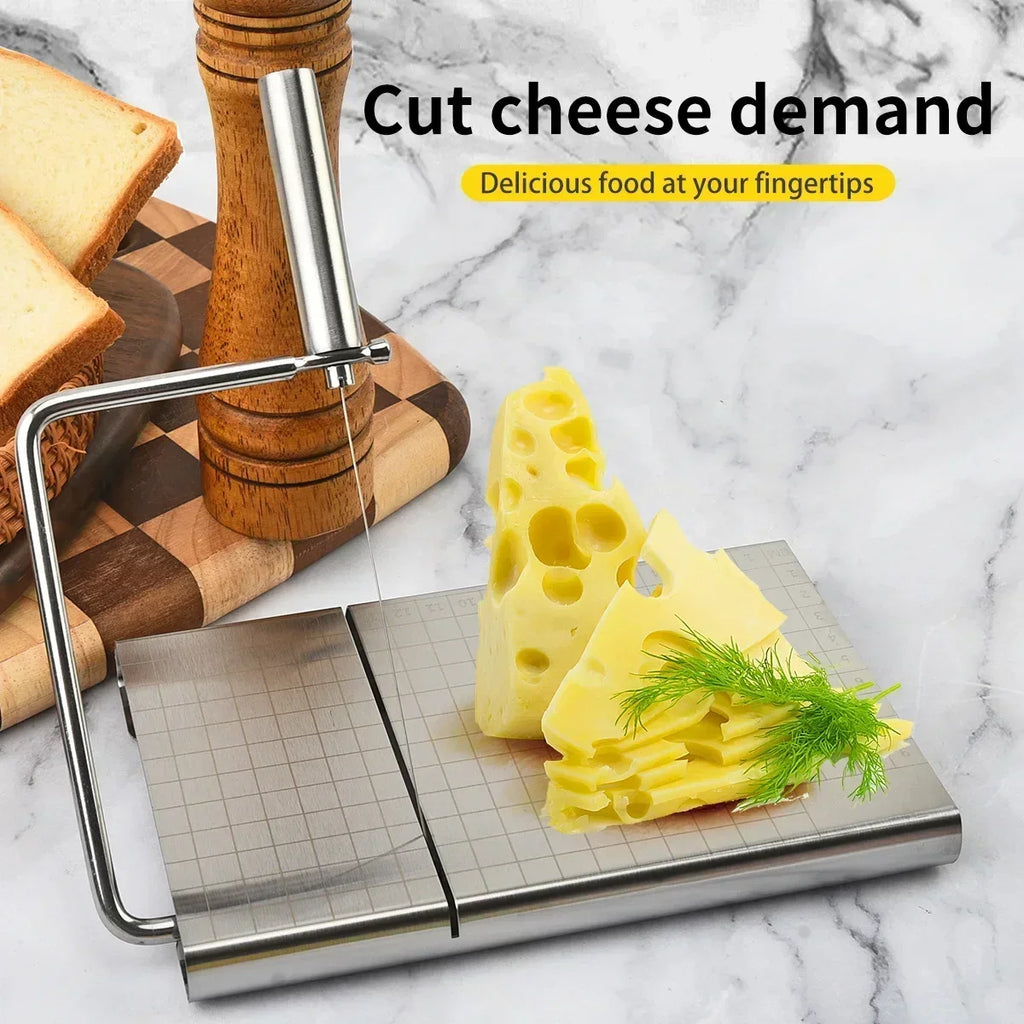 Cheese and Butter Slicers with Wire Cheese Adjustable Cheese Cutter Board  5pcs Replacement Stainless Steel Cutting Wire