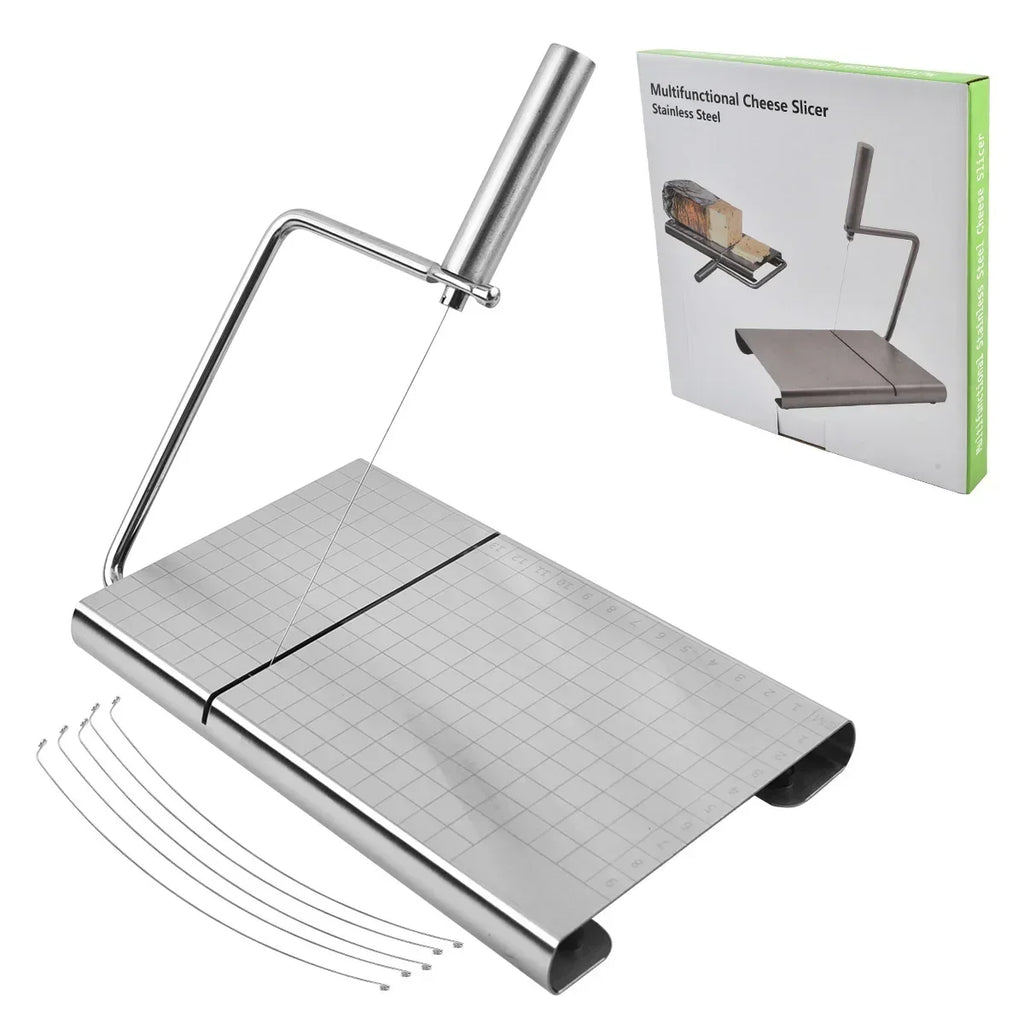 Cheese and Butter Slicers with Wire Cheese Adjustable Cheese Cutter Board  5pcs Replacement Stainless Steel Cutting Wire