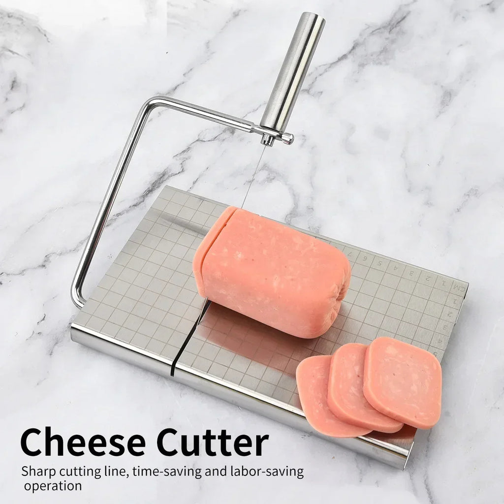 Cheese and Butter Slicers with Wire Cheese Adjustable Cheese Cutter Board  5pcs Replacement Stainless Steel Cutting Wire